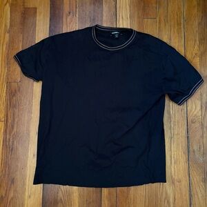 Express Black Tee with White Stitching